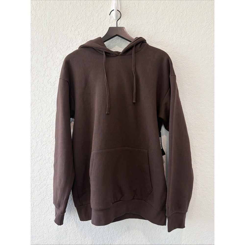Zumiez Zine NWT Basic Chocolate Brown Hoodie Mens Size Medium Fall Cozy
